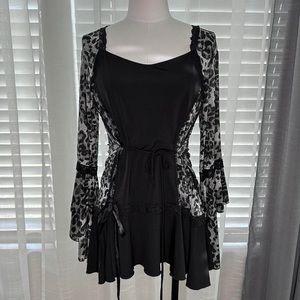 Long Sleeve Cheetah Blouse